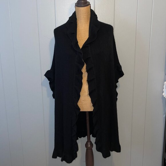 Charter Club Ruffle Open Long Cardigan One Size - Picture 1 of 7